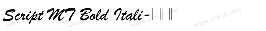 Script MT Bold Itali字体转换